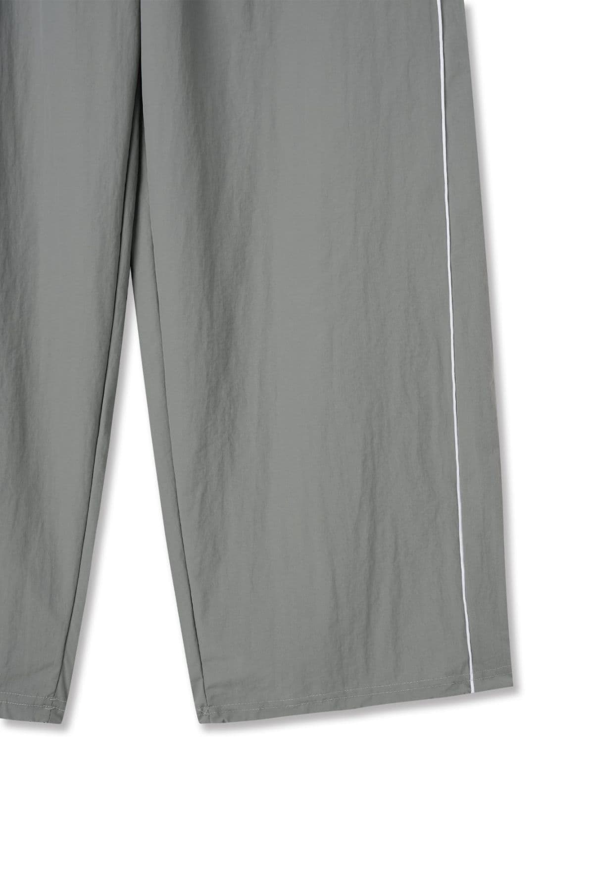 Piping line nylon string pants - 이미지 7