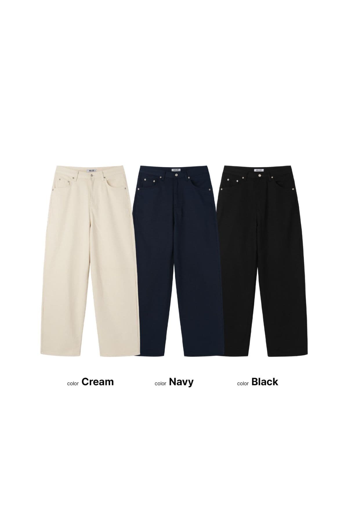 Eye-wide cotton pants - 이미지 1