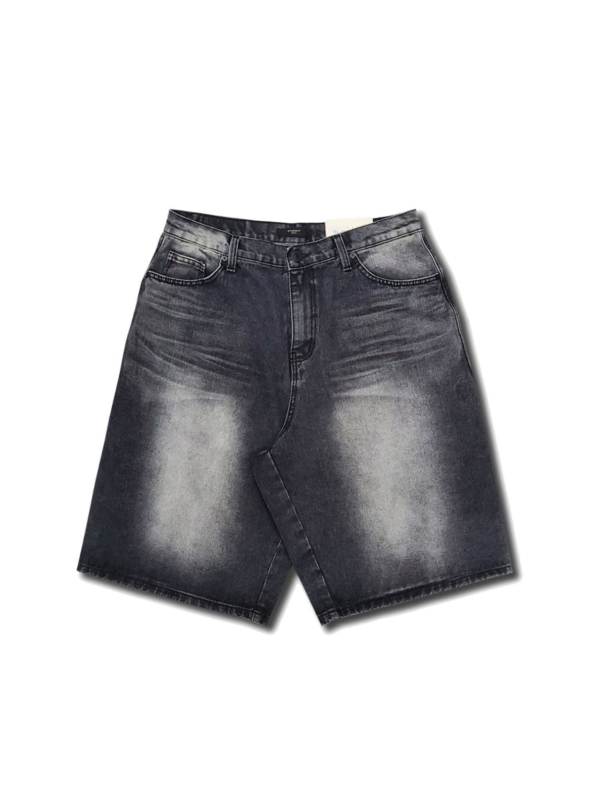 780 Black Brush Denim Shorts - 이미지 5