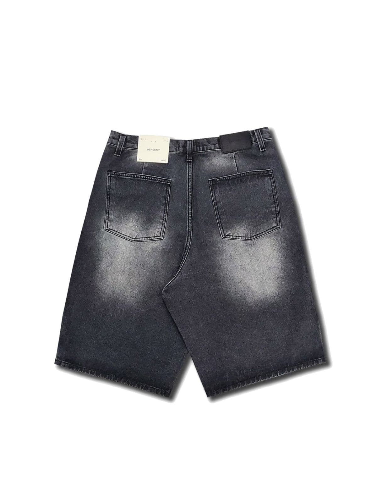 780 Black Brush Denim Shorts - 이미지 6
