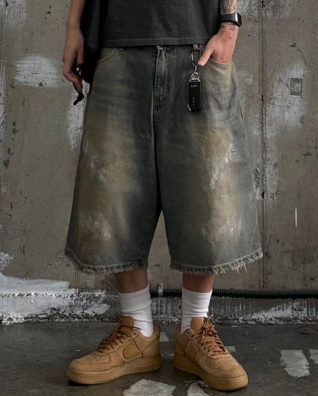 784 Dirty Bermuda denim shorts - 이미지 1