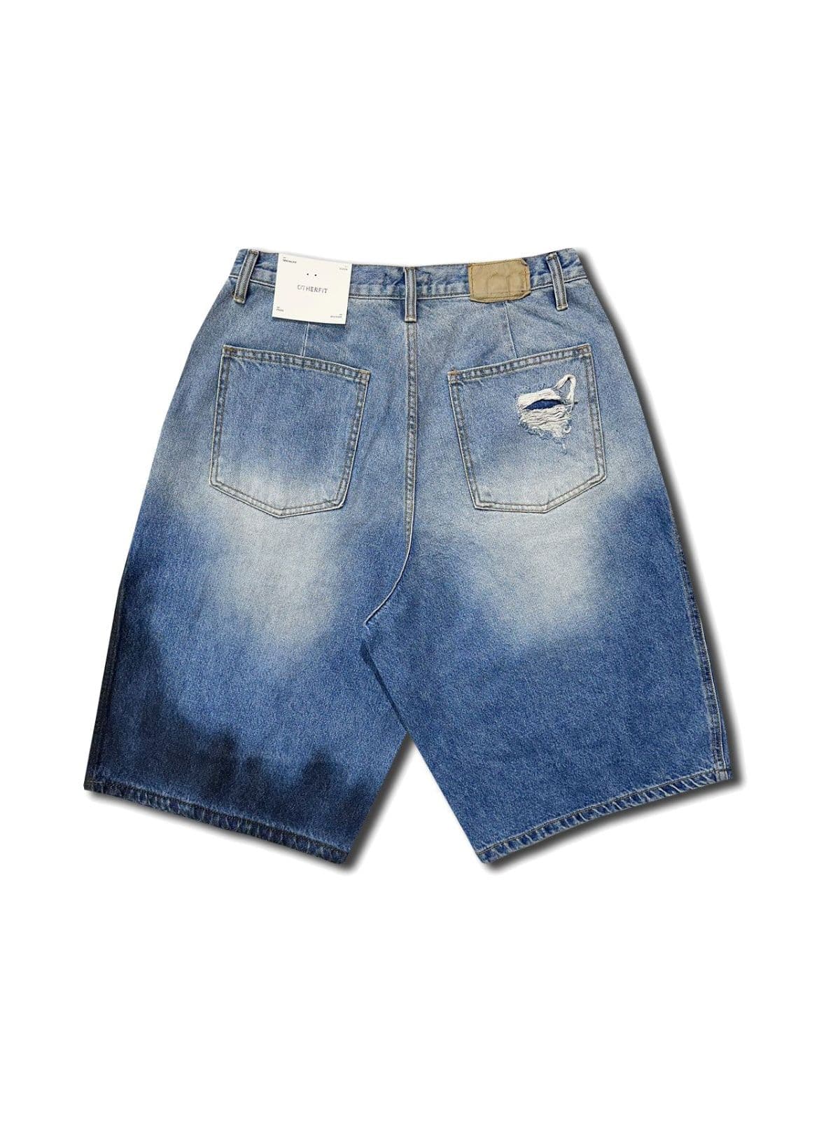 786 Oil Distressed Light Blue Bermuda - 이미지 6
