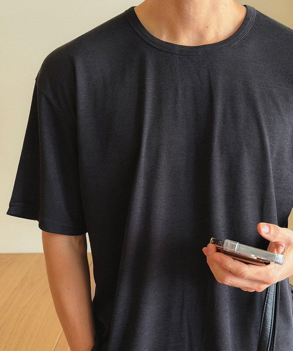 Linen U-neck short sleeves - 이미지 3