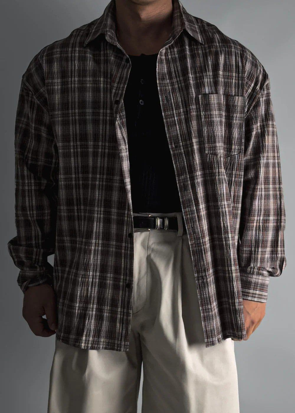 411 Poetcore Check Shirt - 이미지 4