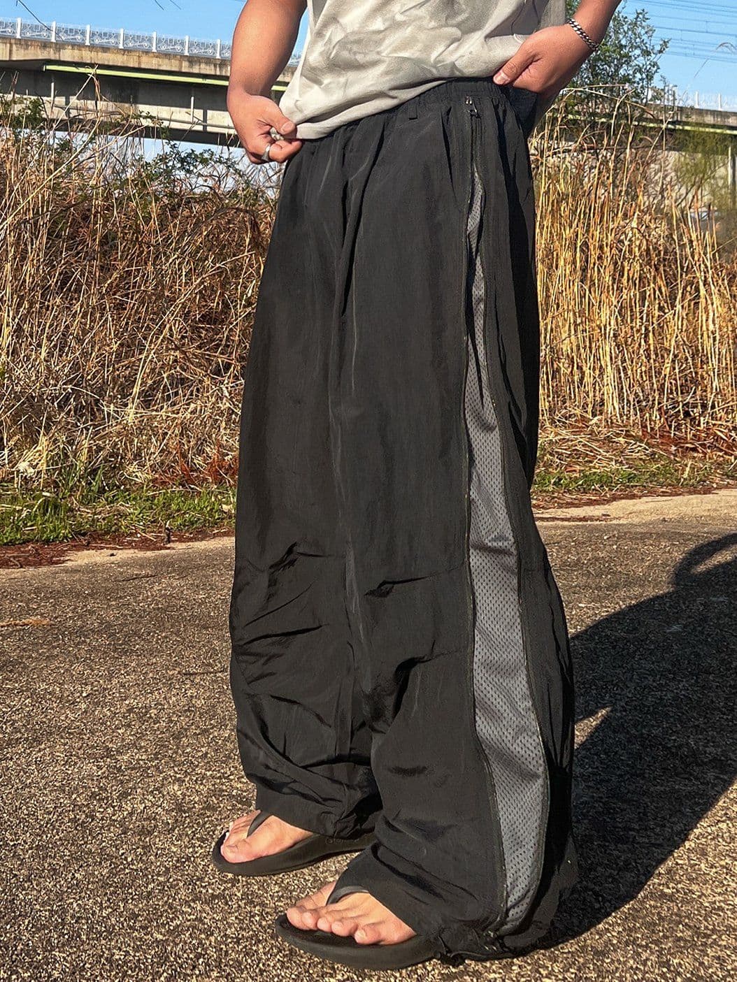 817 Side Zipper Balloon Pants - 이미지 1