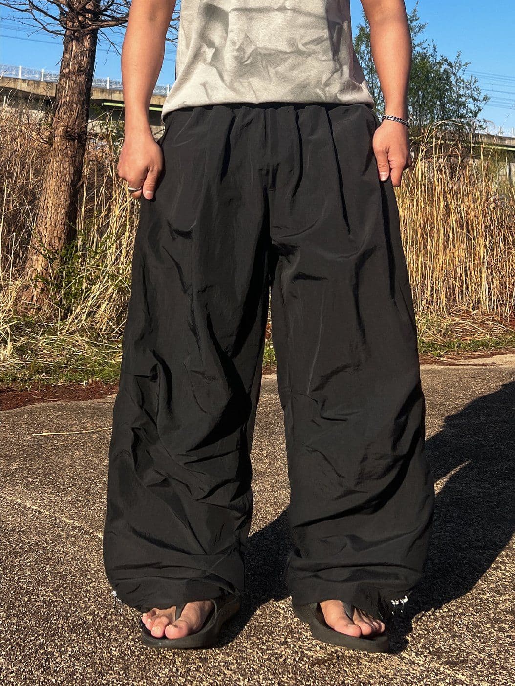 817 Side Zipper Balloon Pants - 이미지 9