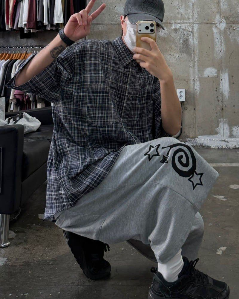 412 Tint Check Boxy Shirt - 이미지 4