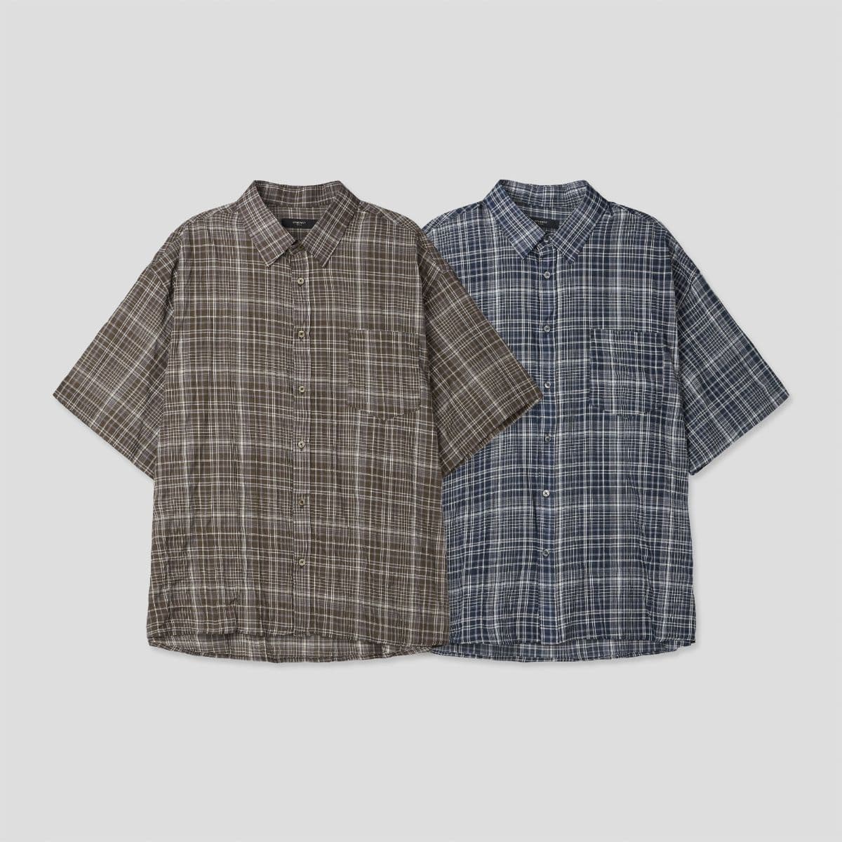 412 Tint Check Boxy Shirt - 이미지 6