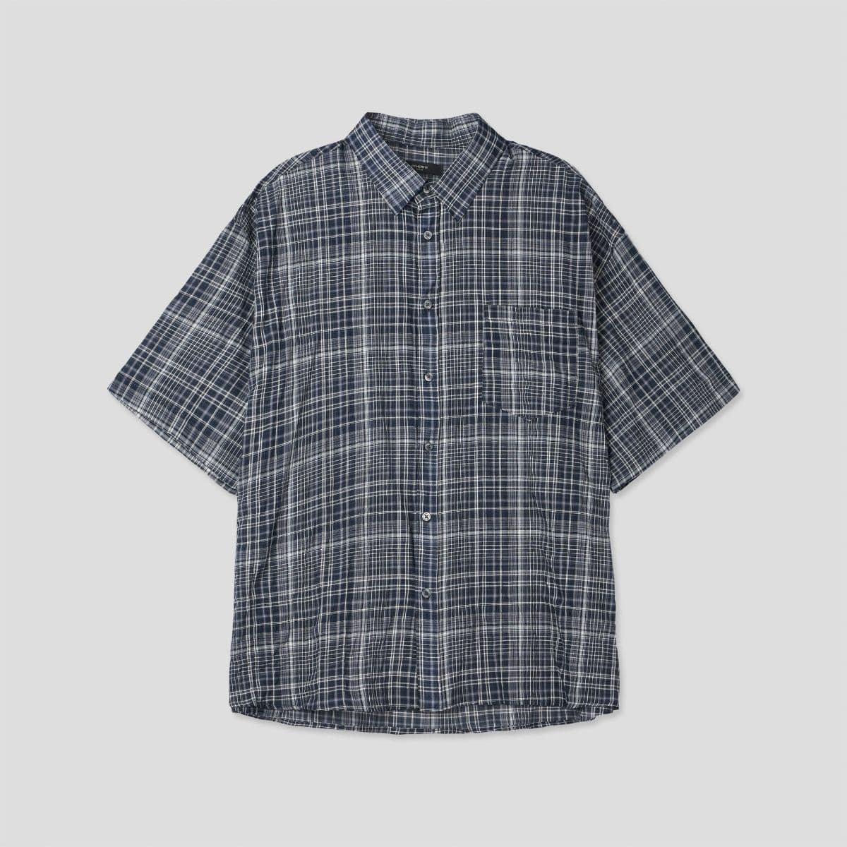 412 Tint Check Boxy Shirt - 이미지 9