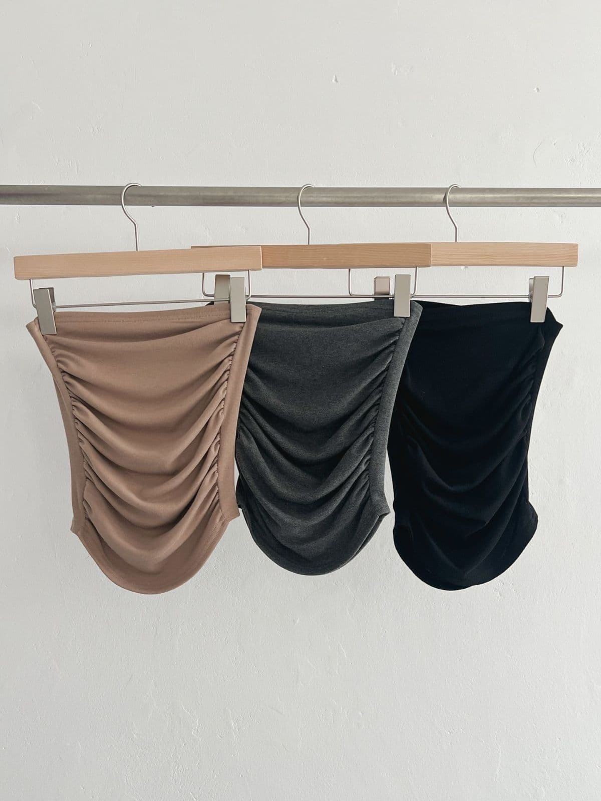 Ob Shirring Top (Tight Tube Top Shirring Crop Bustier) - 이미지 7