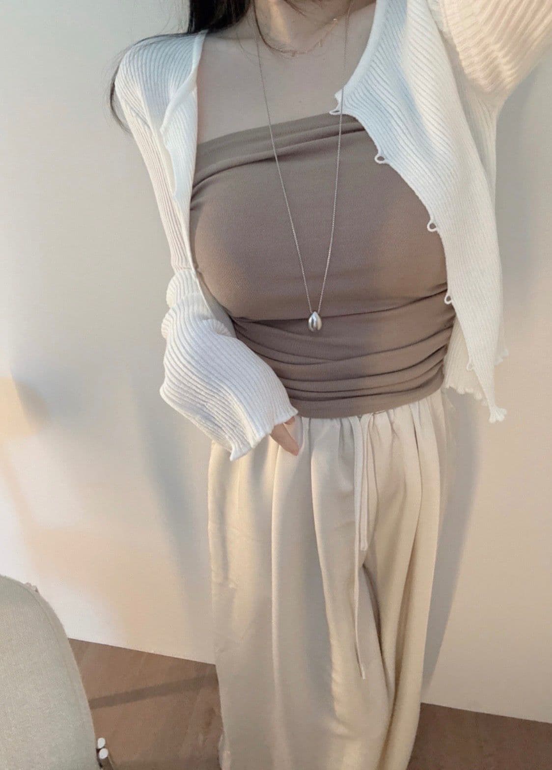 Ob Shirring Top (Tight Tube Top Shirring Crop Bustier) - 이미지 9