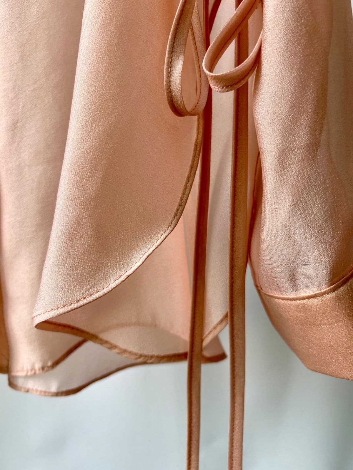 Lua SH (See-through oversized side slit ribbon long shirt blouse) - 이미지 12