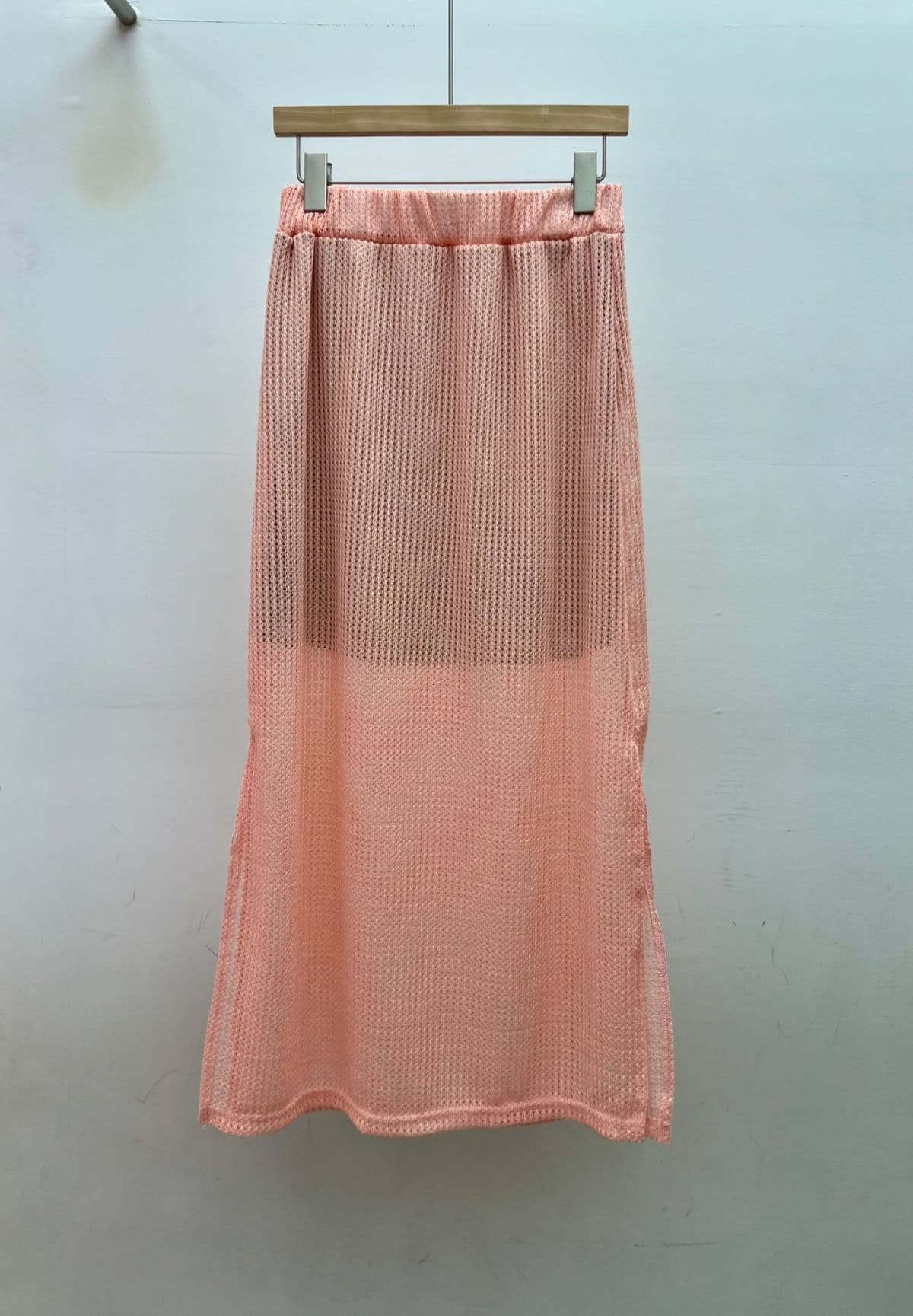 Maxi Knit Skirt (Mesh Knit Maxi Long Skirt with Elastic Waist Beach Cover-up) - 이미지 3