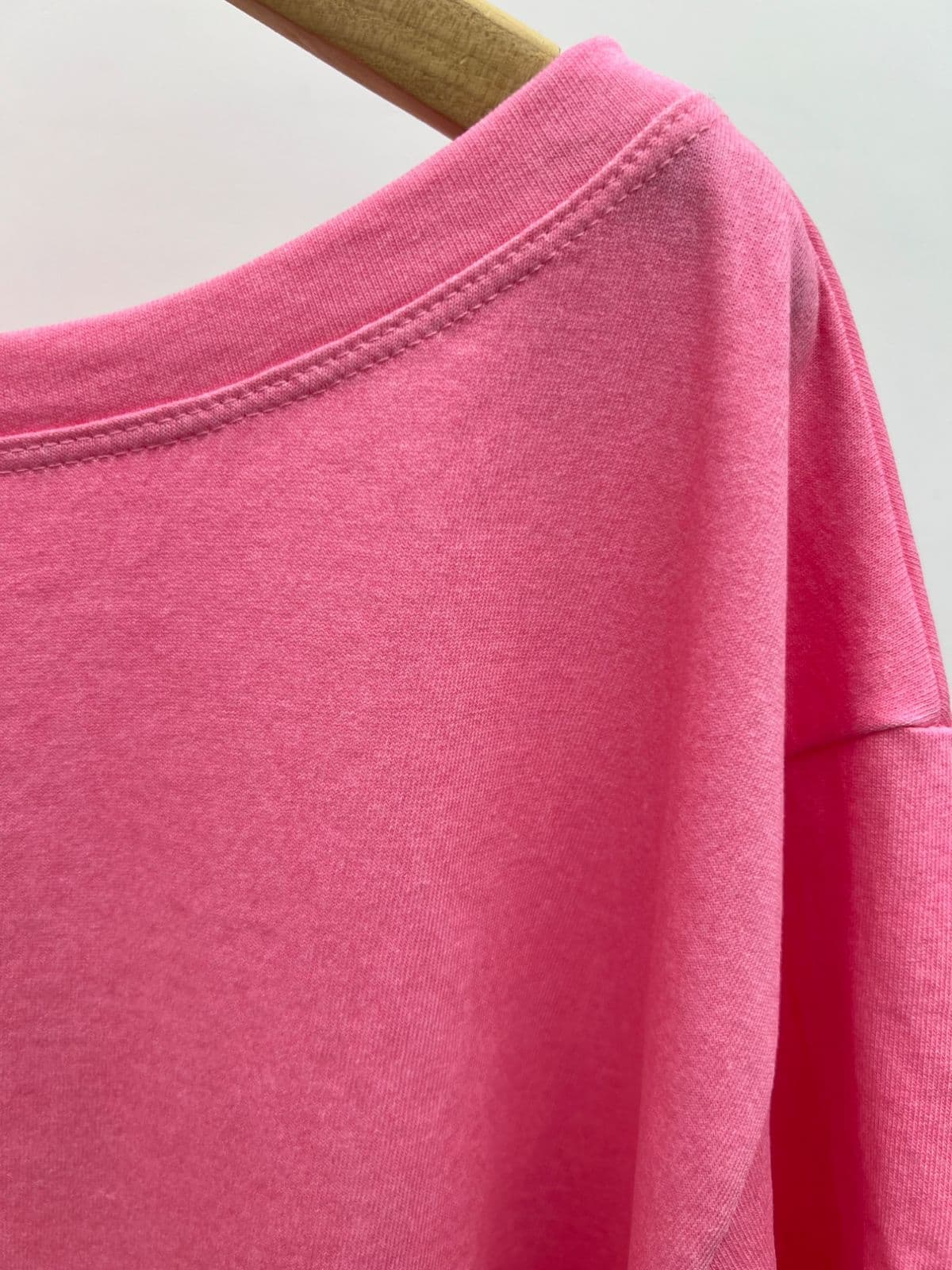 Pig of T (Boat Neck Pigment Washed Vivid Color Loose Fit Semi-Crop Short Sleeve T-shirt) - 이미지 7