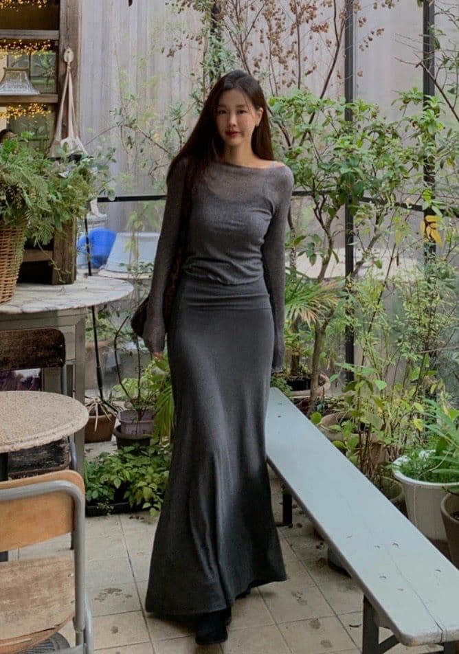 Clyoi skirt (roll-up waist, high-waist, flowy long skirt) - 이미지 14