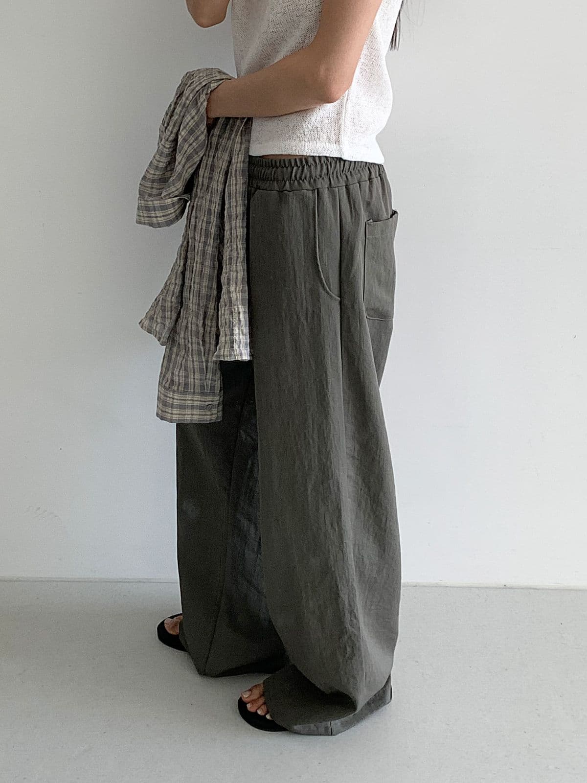 Slub banding pants - 이미지 9
