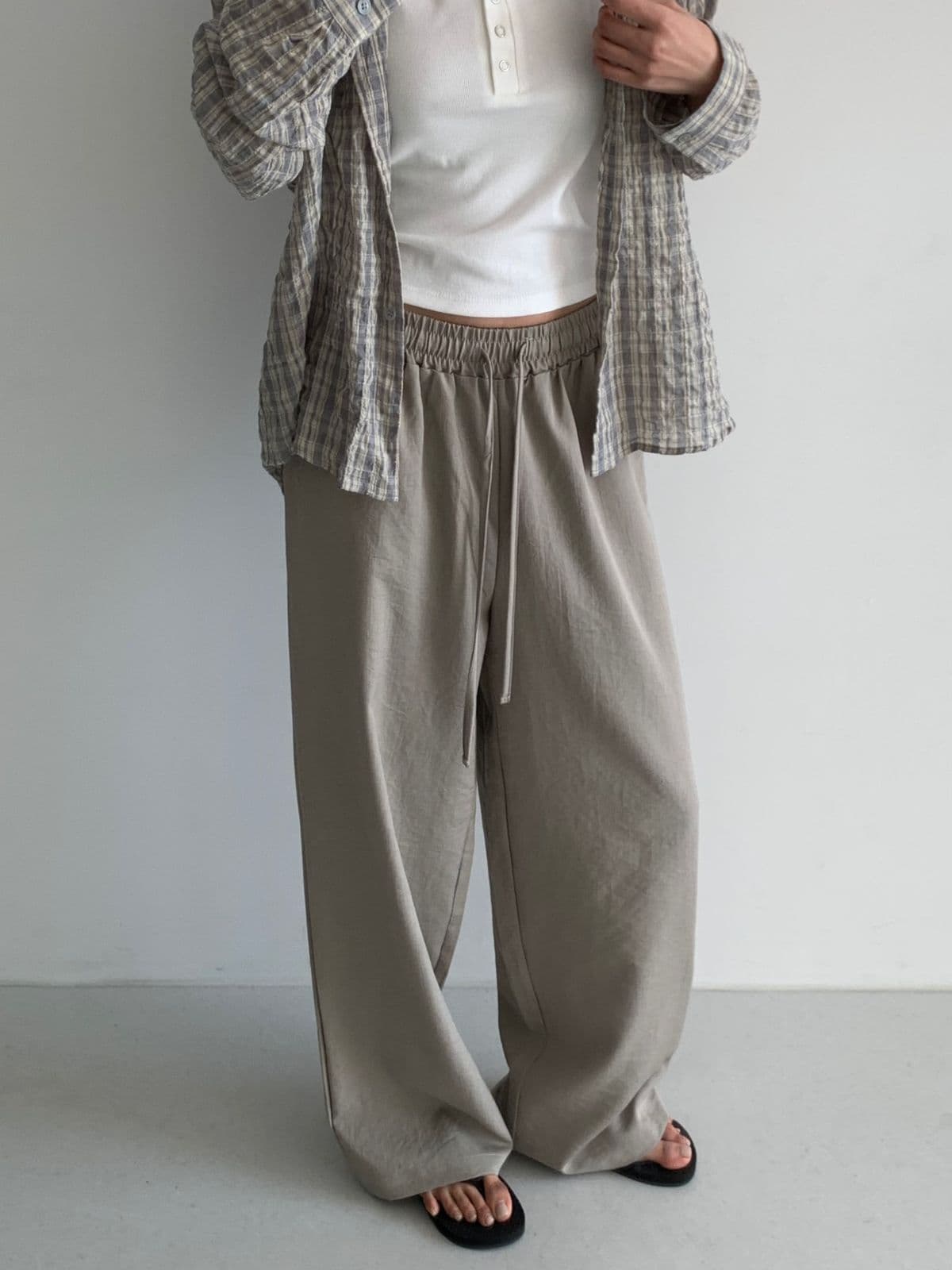 Slub banding pants - 이미지 10