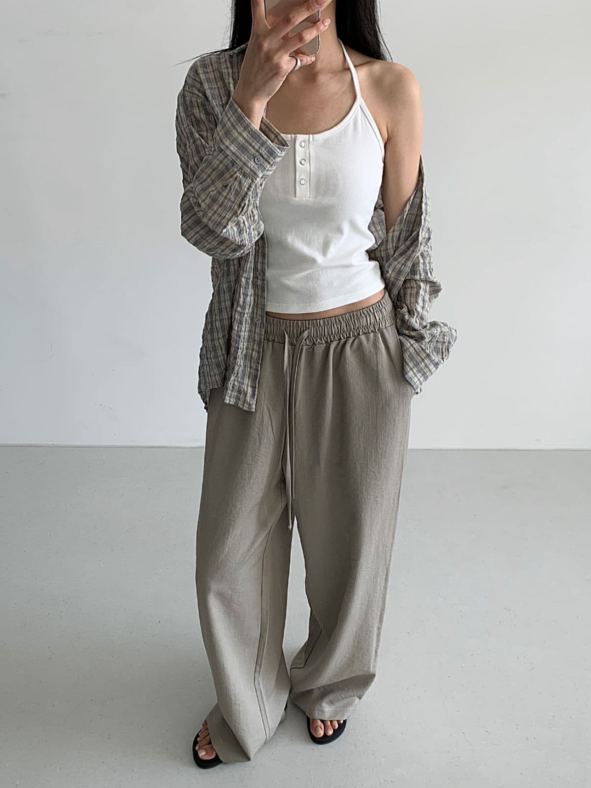 Slub banding pants - 이미지 11