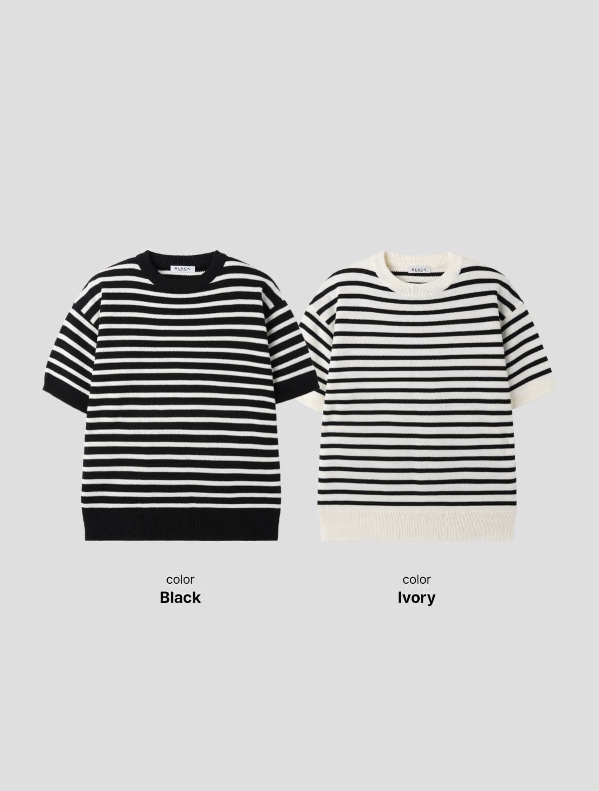 Men's Striped R Short Sleeve Knit - 이미지 5