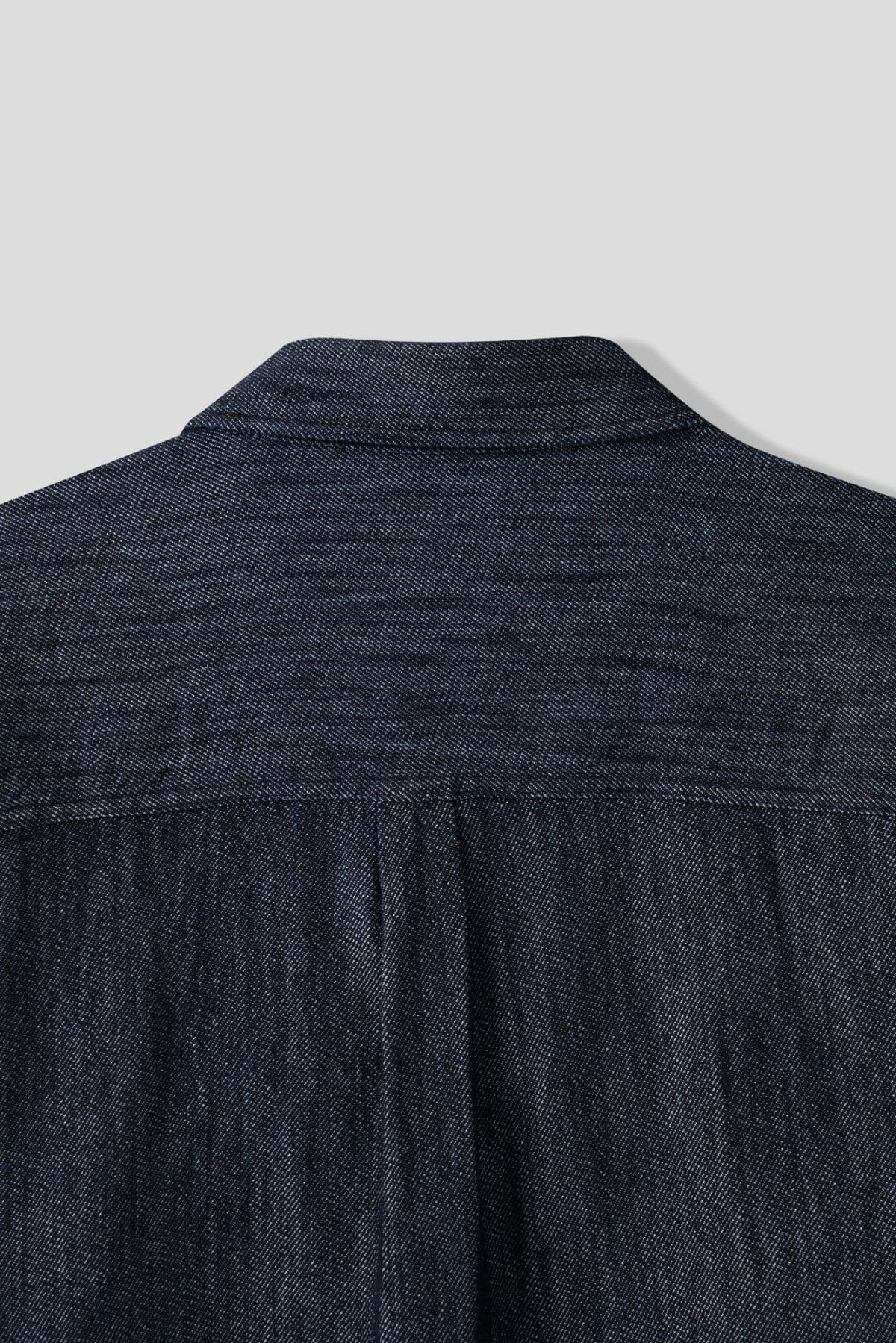 denim wide short-sleeve shirt - 이미지 15