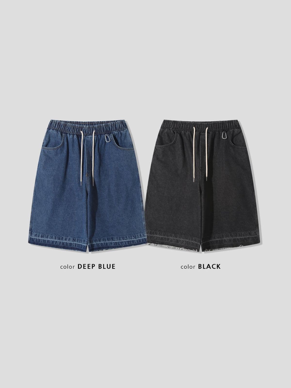 Bermuda stone-washed denim pants - 이미지 1