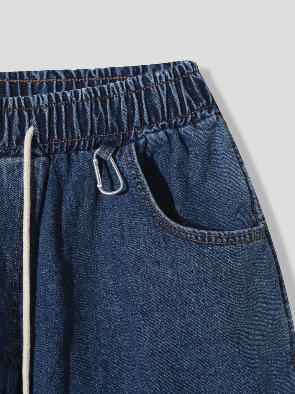Bermuda stone-washed denim pants - 이미지 6