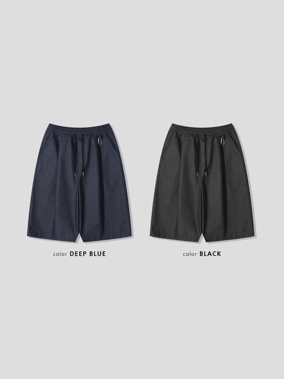 Bermuda pintuck denim pants - 이미지 1