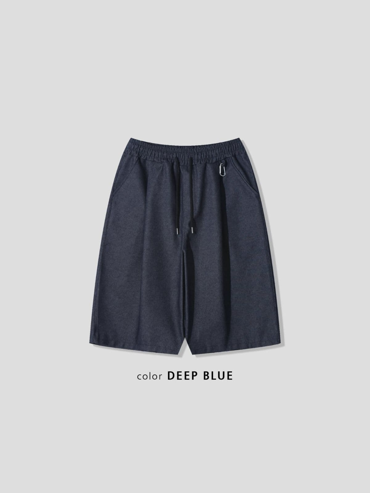 Bermuda pintuck denim pants - 이미지 3