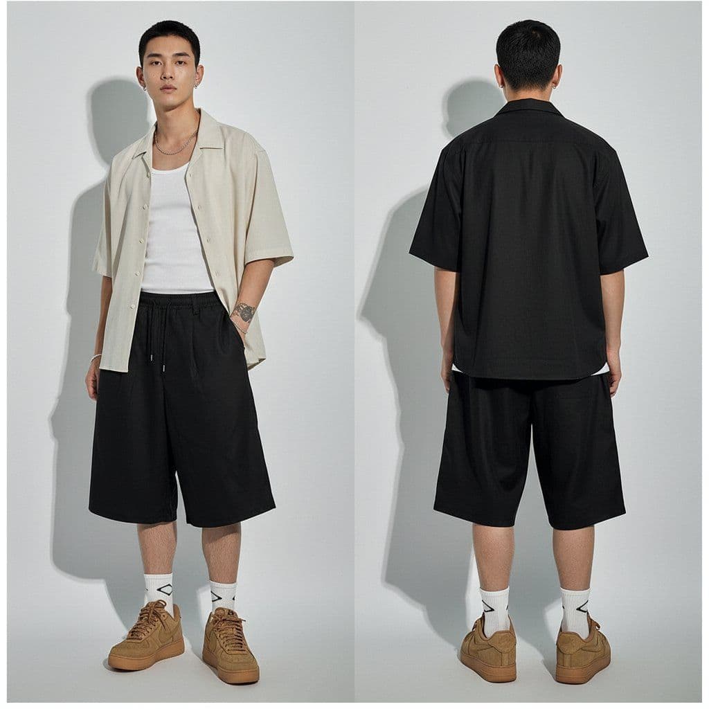Bermuda Cotton Bijou Pants - 이미지 2