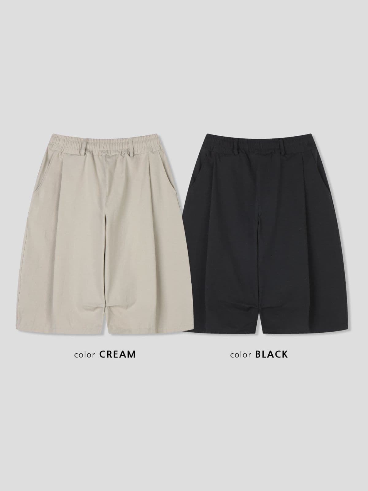 Bermuda Cotton Croc Elastic Pants - 이미지 3