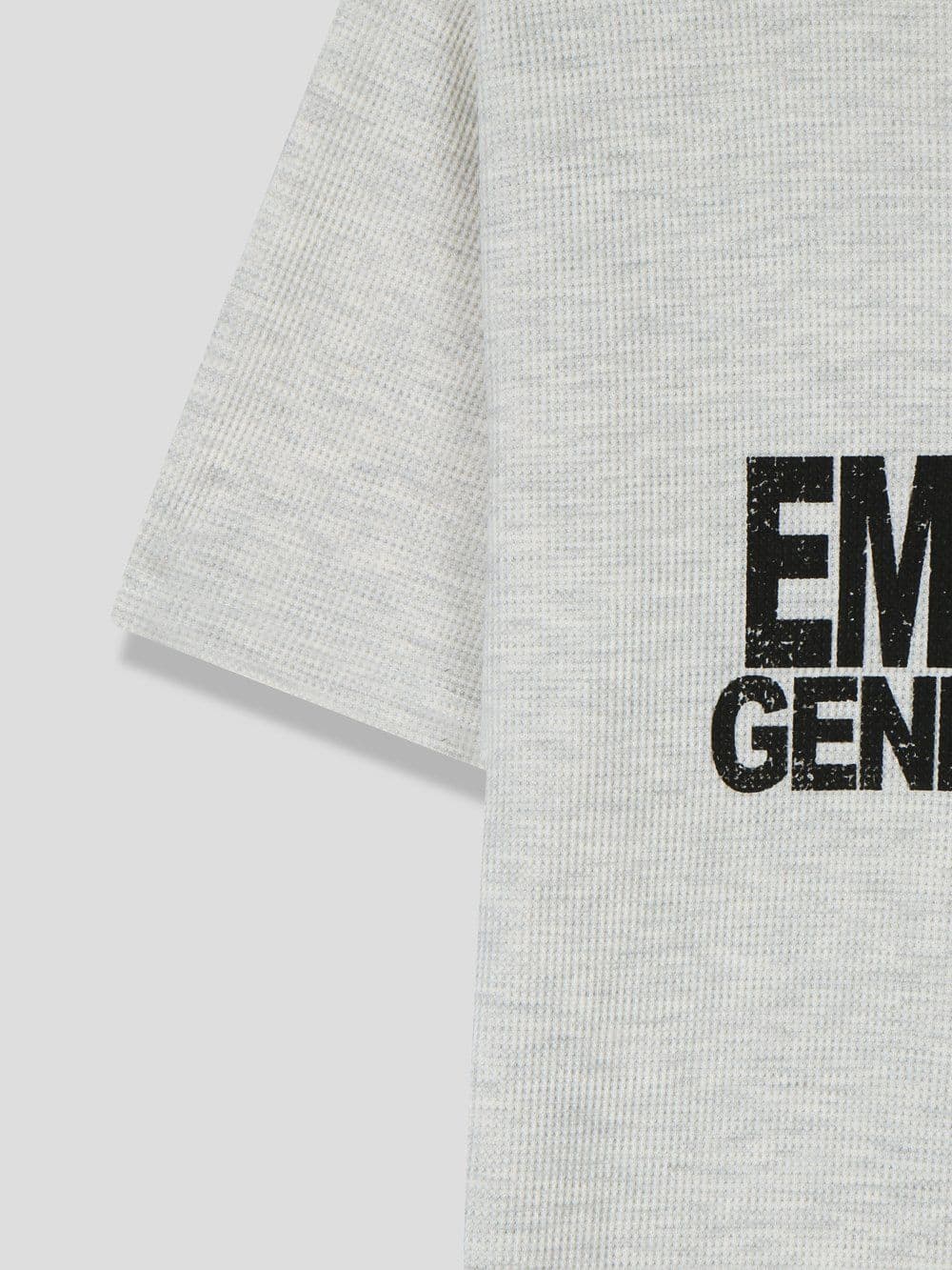 Waffle print short-sleeve T-shirt - 이미지 9