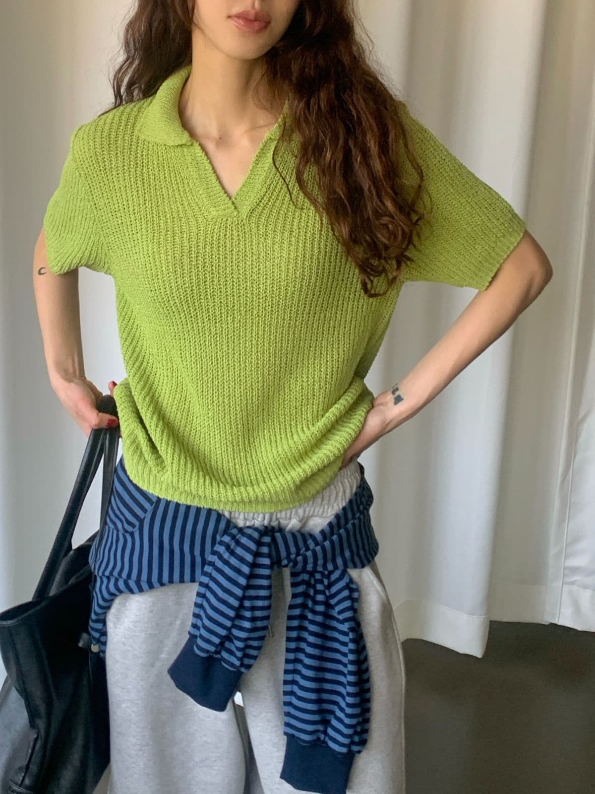 Hachi collar short sleeve - 이미지 8