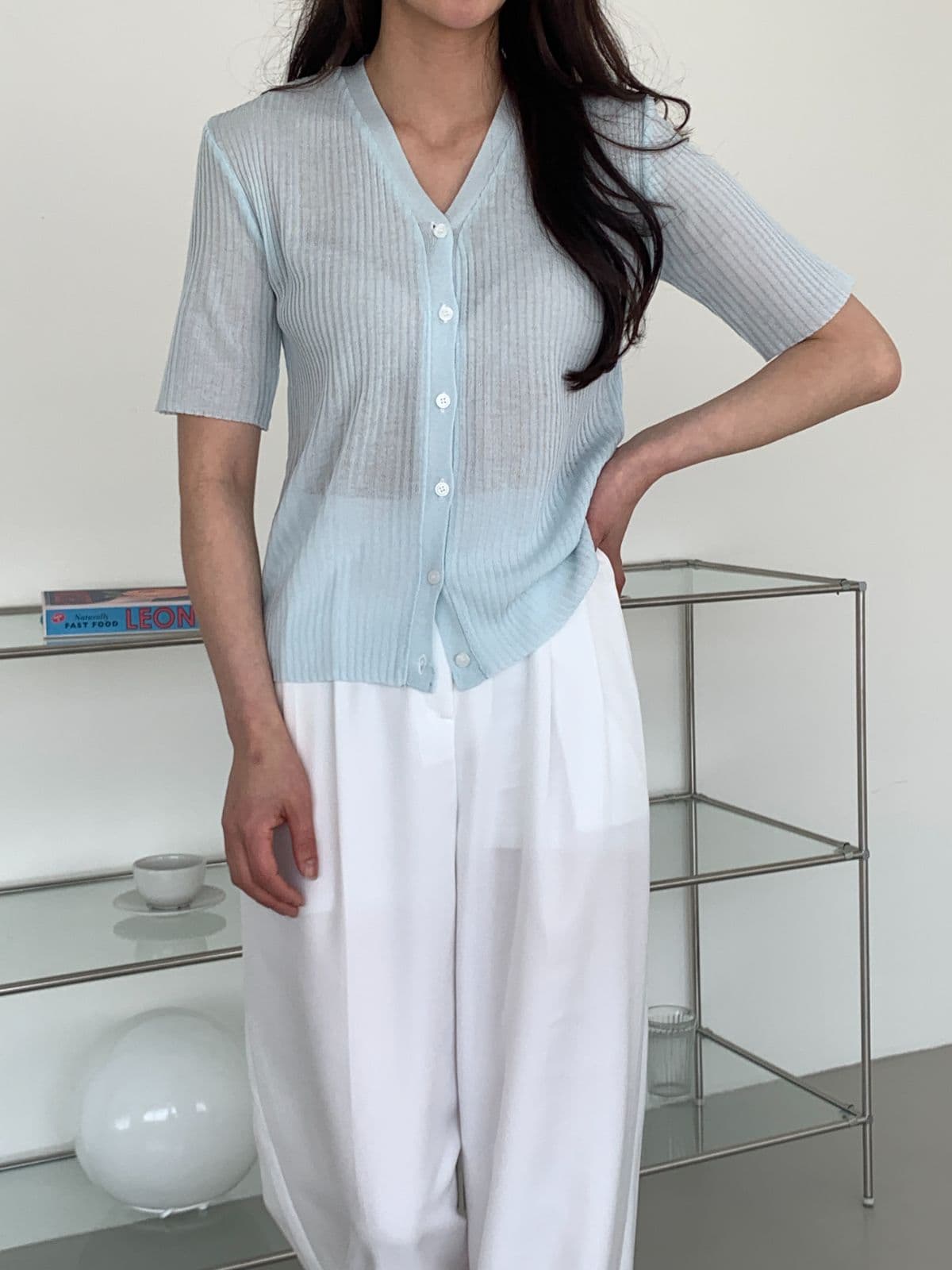 Mohico rib short sleeve Y - 이미지 13