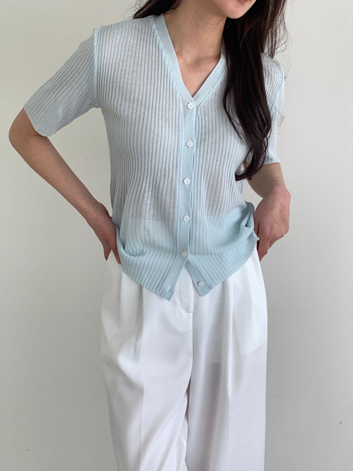 Mohico rib short sleeve Y - 이미지 14