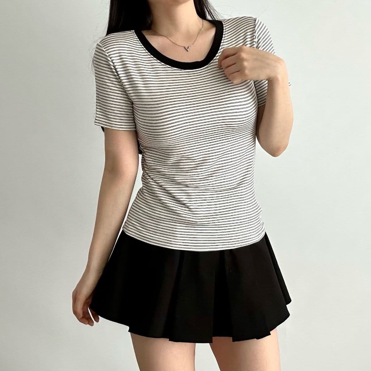 Vivid Silk Short Sleeve T-shirt - 이미지 5