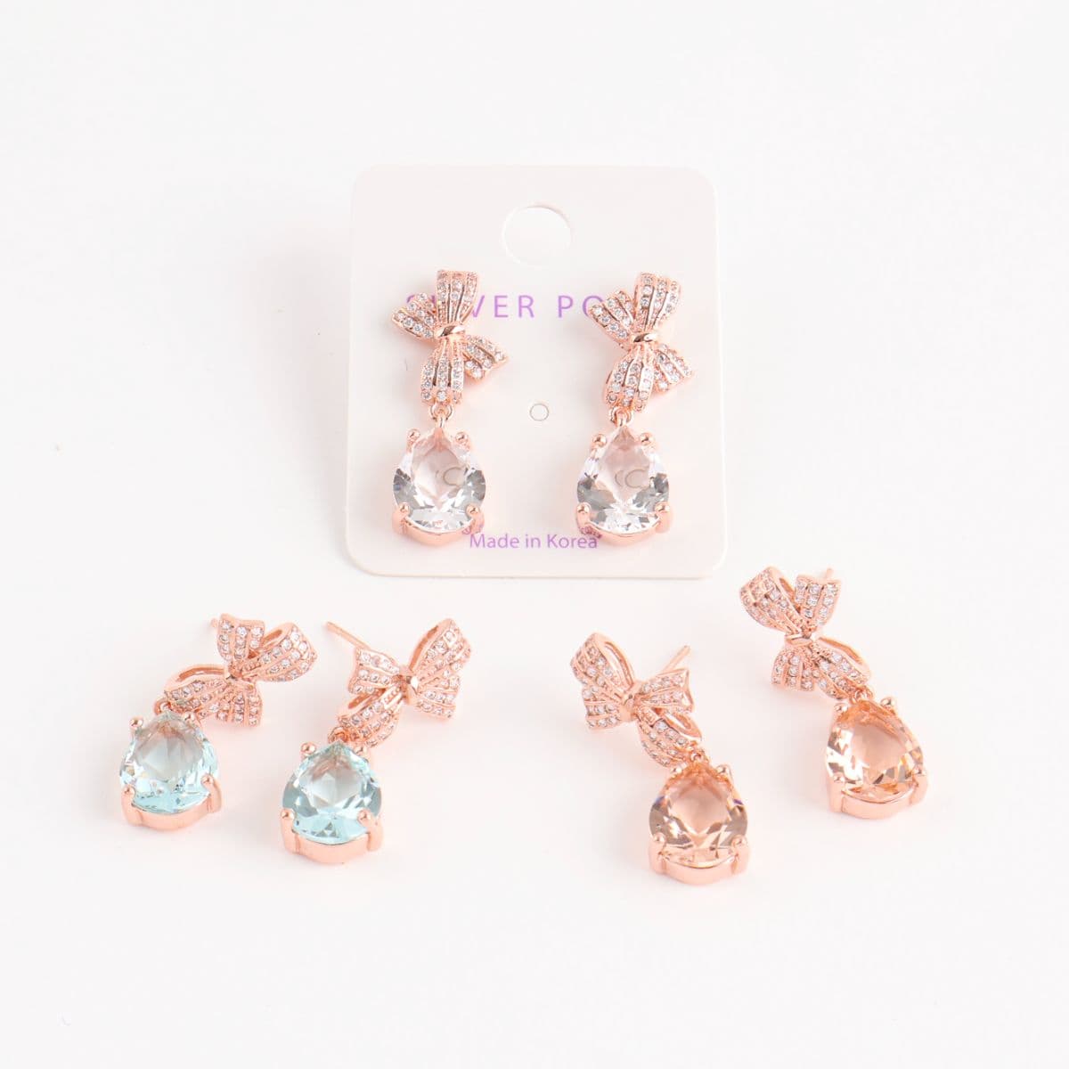 [Kkeullim#] Cubic Ribbon Teardrop e - 이미지 4