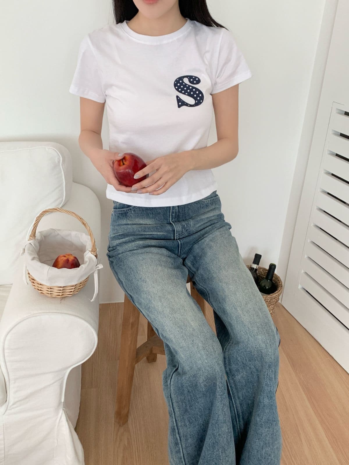 S-Dot Slim Short Sleeve T-shirt - 이미지 2