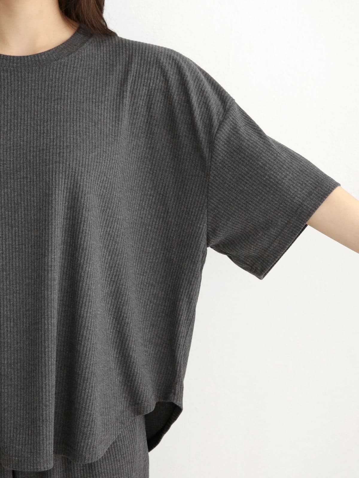 Ribbed U-neck Pants Set - 이미지 9