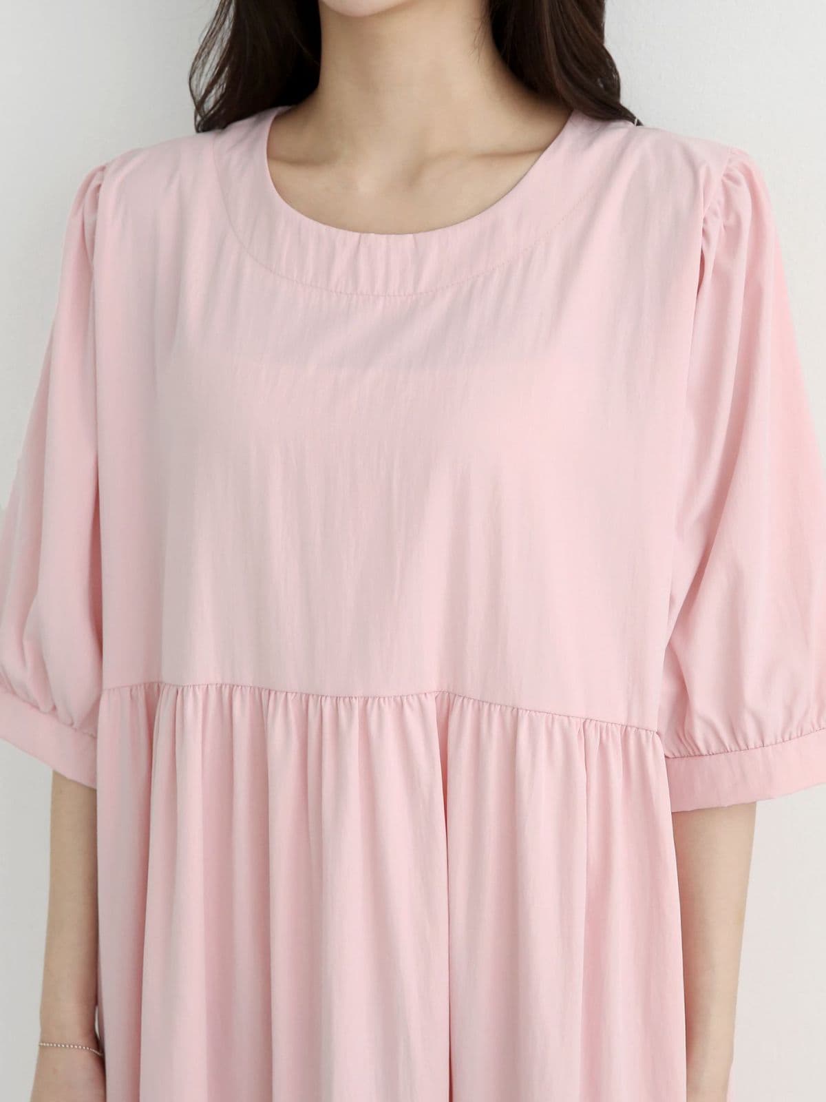Perfume Short Sleeve Dress - 이미지 7