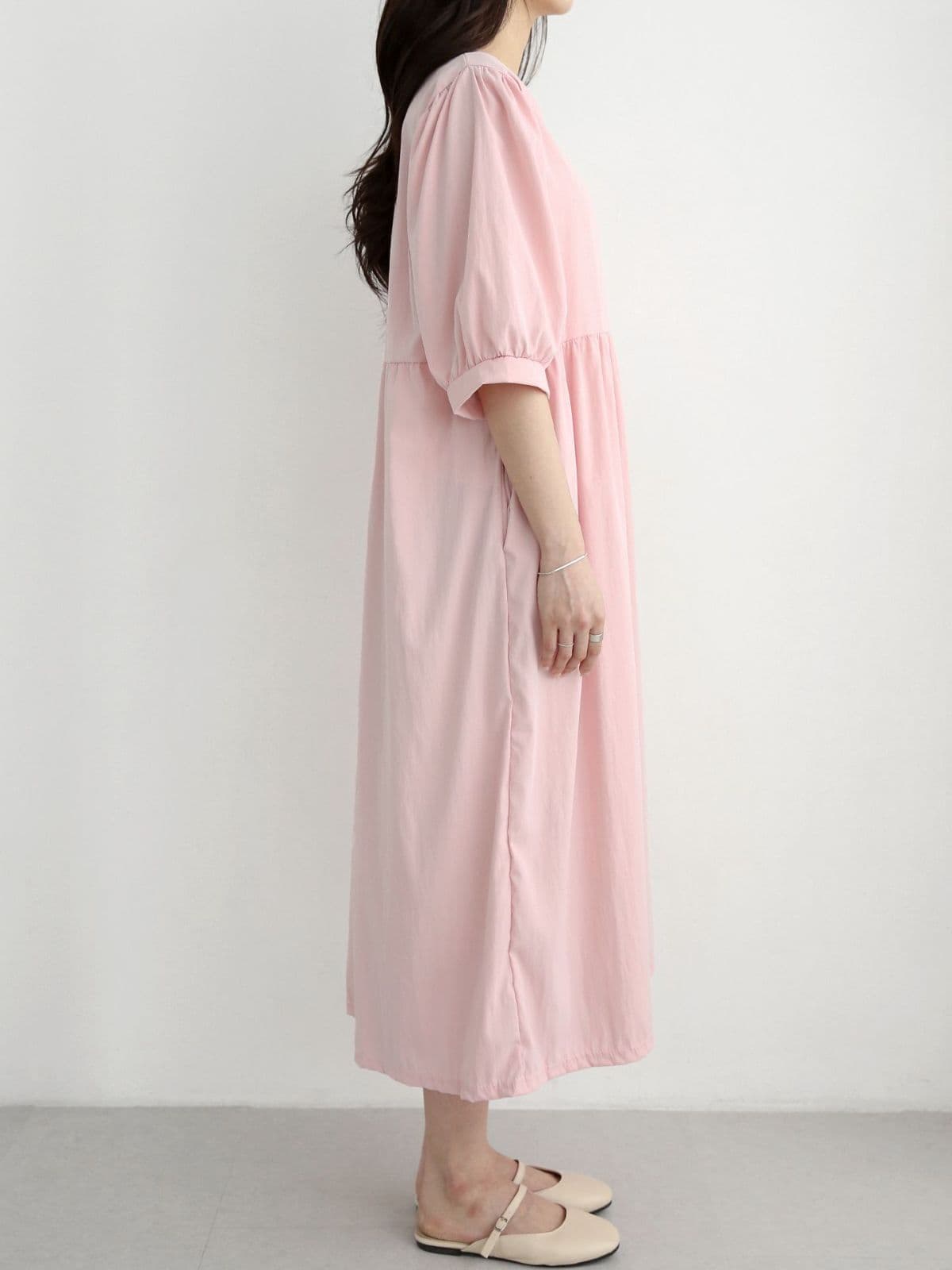 Perfume Short Sleeve Dress - 이미지 8