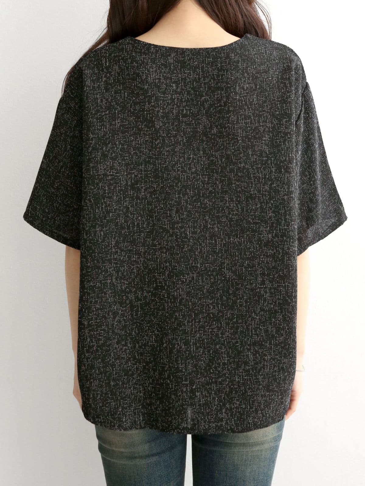 Tweed Boxy T-shirt - 이미지 1