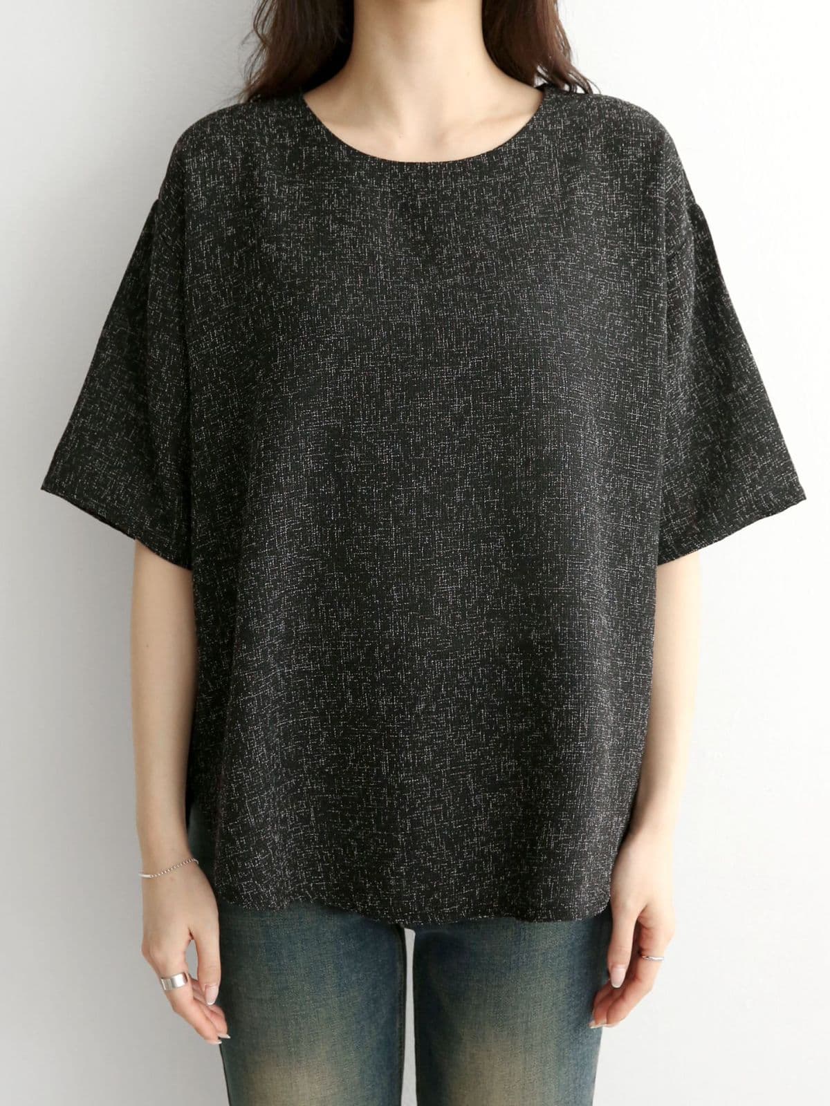 Tweed Boxy T-shirt - 이미지 9