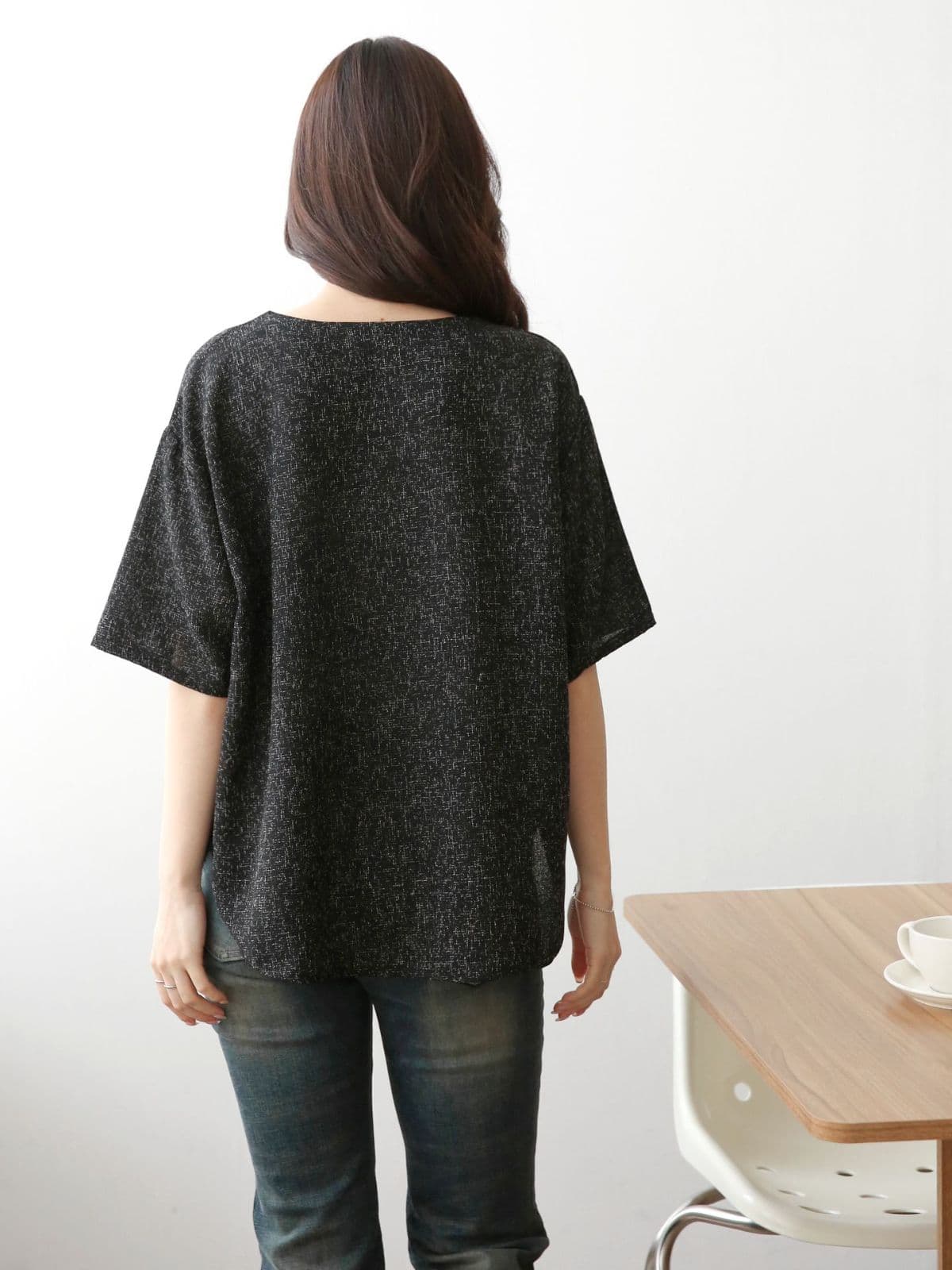 Tweed Boxy T-shirt - 이미지 16