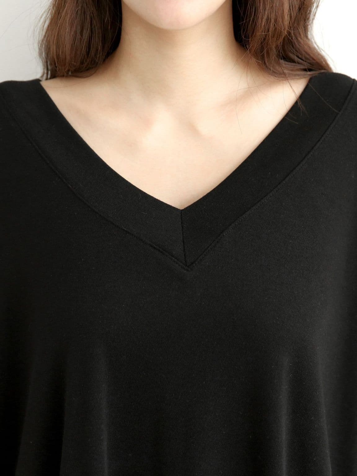 Layered V-neck Stingray Short Sleeve - 이미지 2