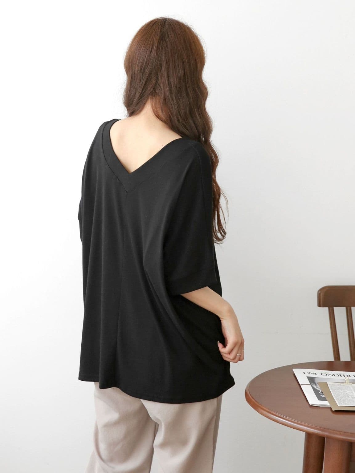 Layered V-neck Stingray Short Sleeve - 이미지 10