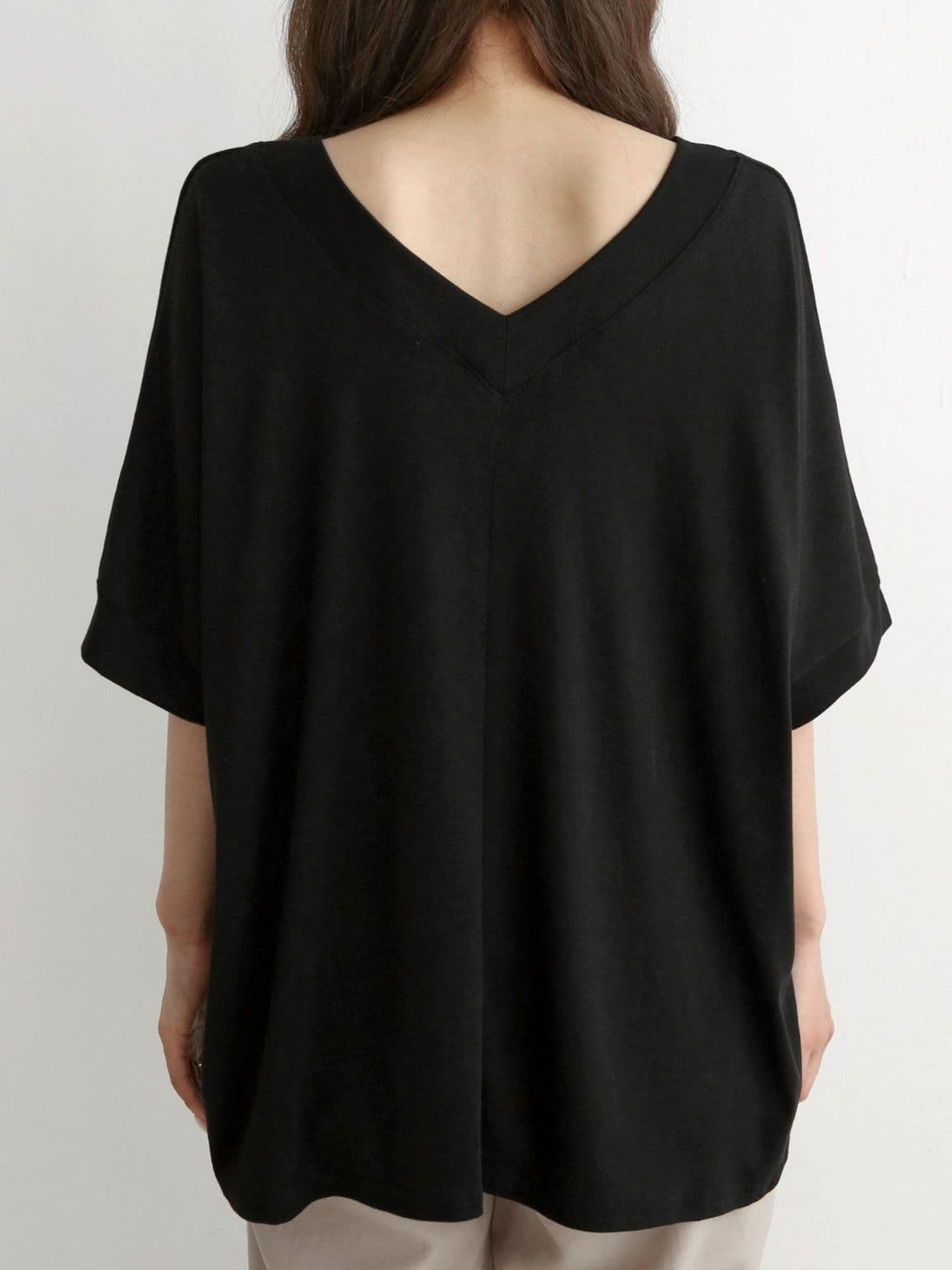 Layered V-neck Stingray Short Sleeve - 이미지 16