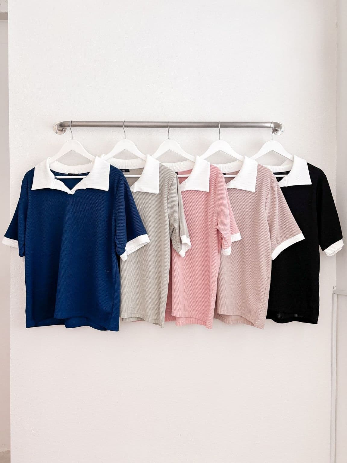 Open collar T - 이미지 2