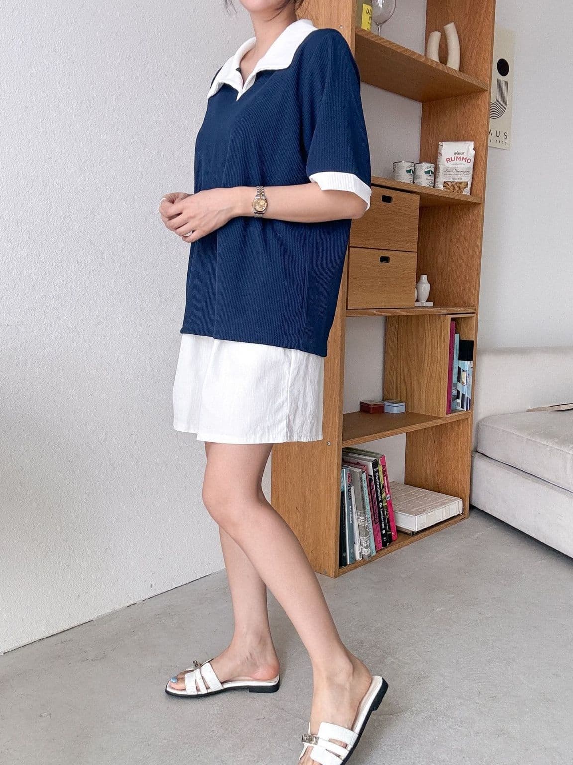 Open collar T - 이미지 14