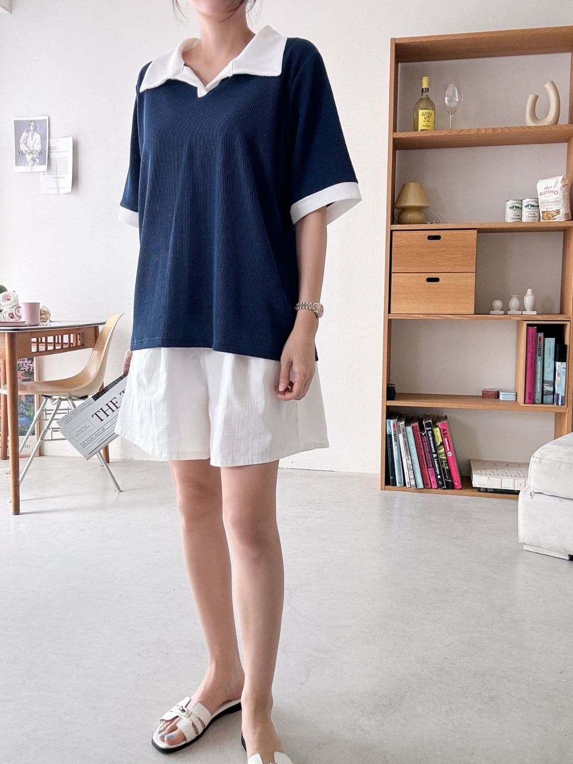 Open collar T - 이미지 18