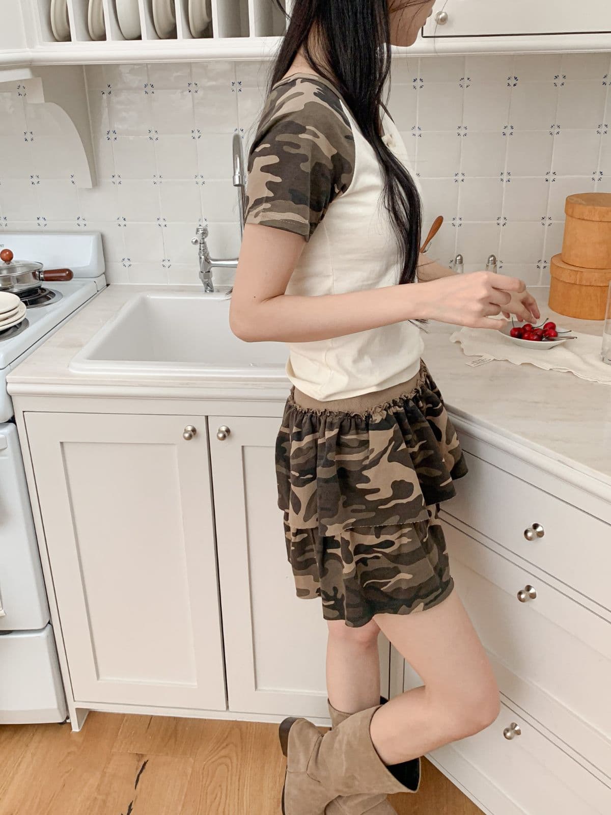 Camo Tiered Shorts SK - 이미지 5